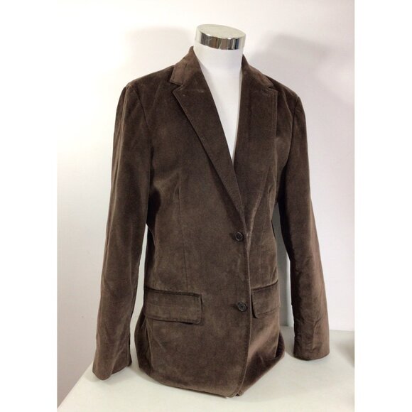 Gap Blazer Jacket Y2K Sport Coat Brown Velvet Mens Medium - Picture 1 of 10